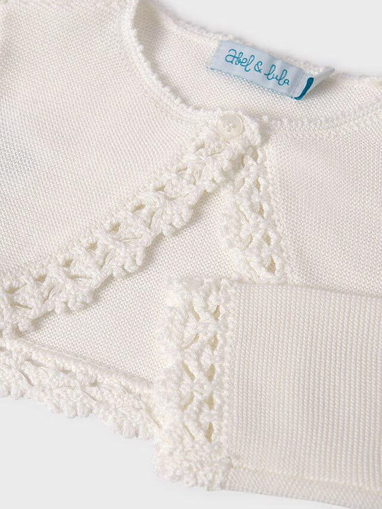 Abel & Lula Beige Knitted Baptism Cardigan Bolero