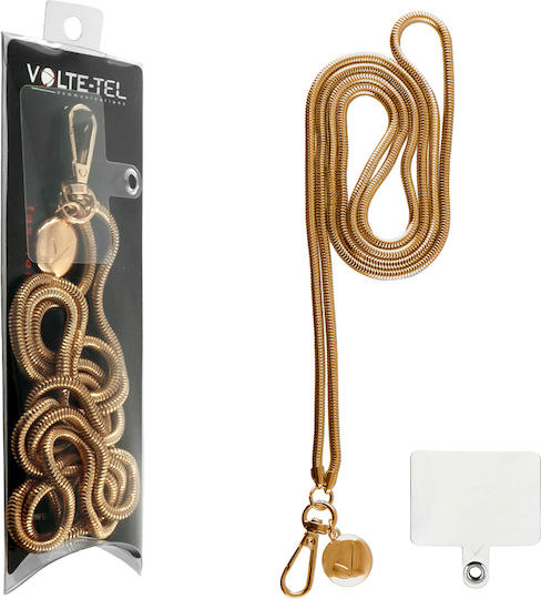 Volte-tel Neck Strap - Αλυσιδα Λαιμου 130cm Για Θηκες Gold Vt404 Volte-tel