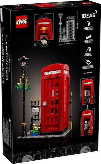 LEGO Ideas Червена Лондонска Телефонна Кабина за 18+ Години 1460 Бройки