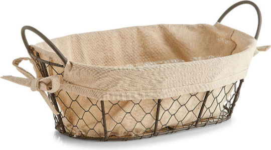 Zeller Bread Box Metallic Beige 26x17x9cm