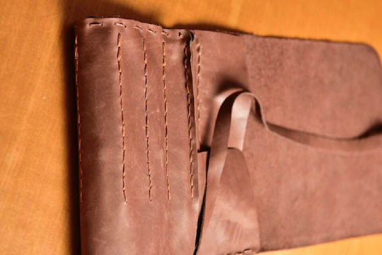 Leather Pen Holder Suitable for 9 Pens Multicolour