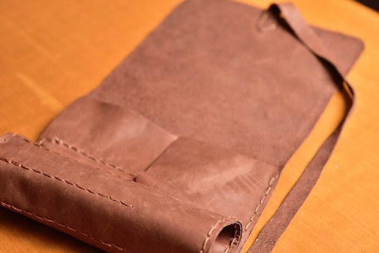 Leather Pen Holder Suitable for 9 Pens Multicolour