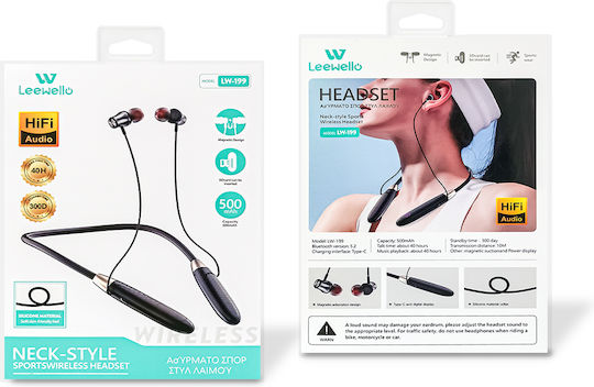 Leewello 6901777831894 In-ear Handsfree Ακουστικά με Βύσμα 3.5mm Μαύρο