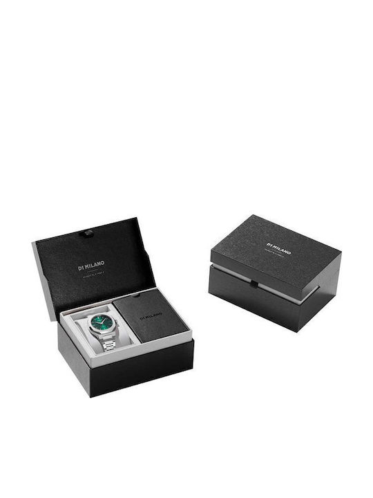 D1 Milano Men's Watch 40mm Battery with Silver Metal Bracelet