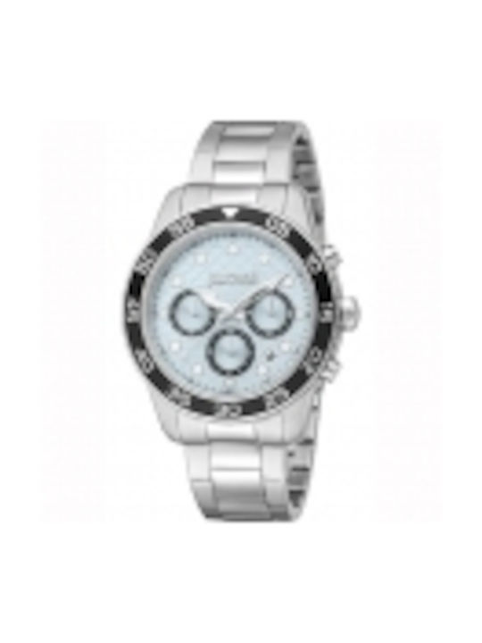 Just Cavalli Uhr Chronograph Batterie mit Silber Metallarmband