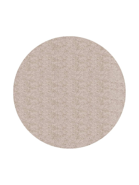 vidaXL Teppich Rund Zottelig Beige