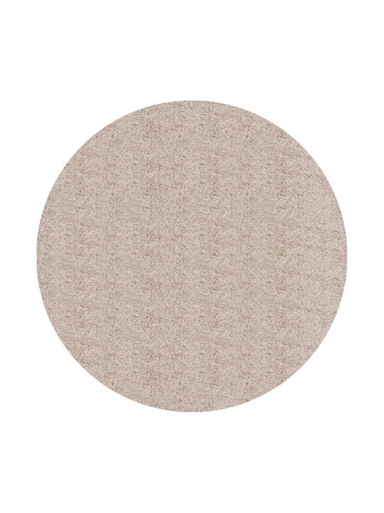 vidaXL Teppich Rund Zottelig Beige