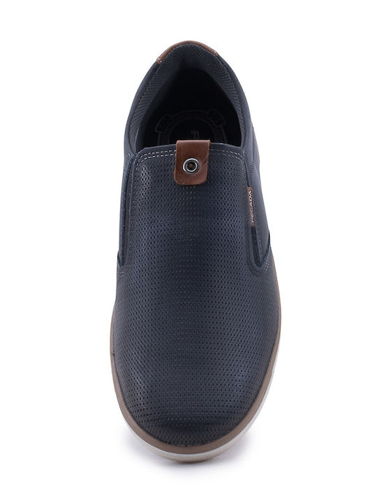 Men's Leather Casual Shoes Blue