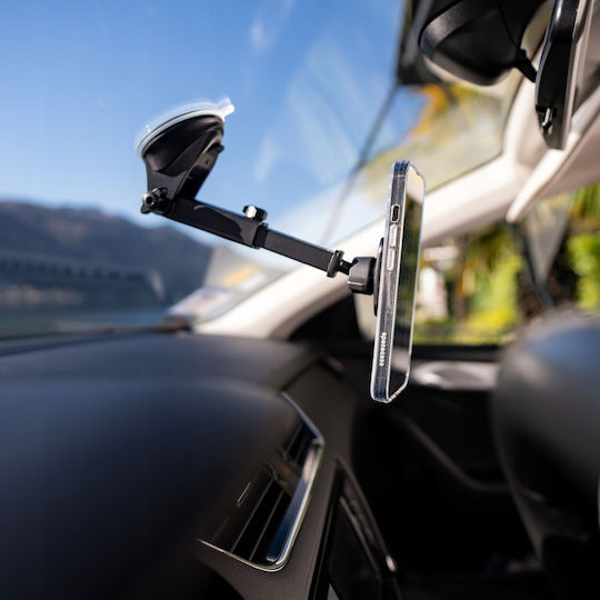 Spacecase Sc10 Dashboard - Windshield Magnetic Car Holder - Universal Μαγνητική Βάση Κινητών Με Βεντούζα - Ρυθμιζόμενο Βραχίονα Για Ταμπλό / Παρμπρίζ Αυτοκινήτου - Black (5905719039035) 118773