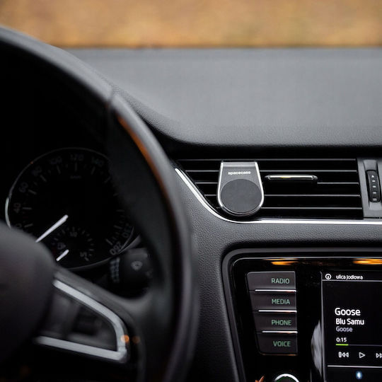 Spacecase Sc03 Magnetic Air Vent Car Holder - магнитен държач за мобилни телефони / смартфони за въздушните отвори на автомобила - черен (5905123421549) 118784