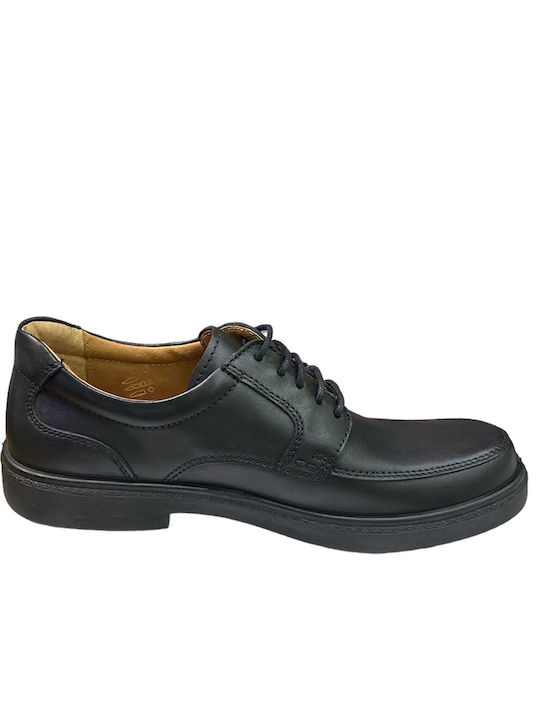 Pratik Men's Leather Casual Shoes Black