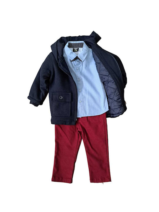 Funky Kids Casual Jacket with Hood Navy Blue