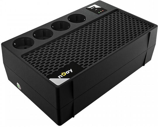 NJOY Renton 650 Plus UPS Line-Interactive 650VA 360W With 4 Schuko AC Outlets