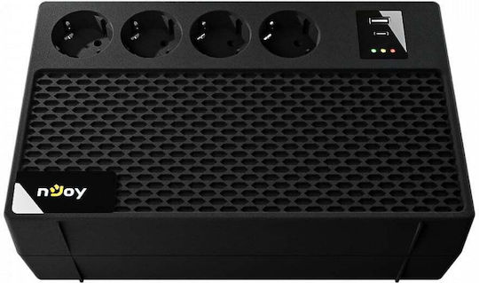 NJOY Renton 650 Plus UPS Line-Interactive 650VA 360W With 4 Schuko AC Outlets