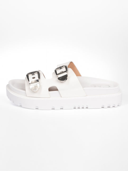 Issue Fashion Women's Flat Sandals in White Color