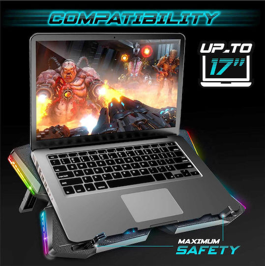 Spirit of Gamer Cooling Pad for Laptop up to 17" with 4 Fans and Illumination 000-4182001