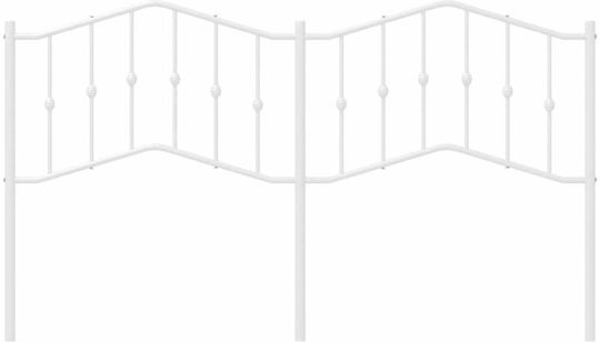 vidaXL Metallic White Bed Headboard 166x98cm