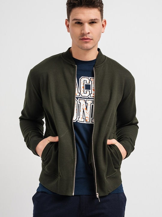 Selected Men's Sweatshirt Jacket GREEN