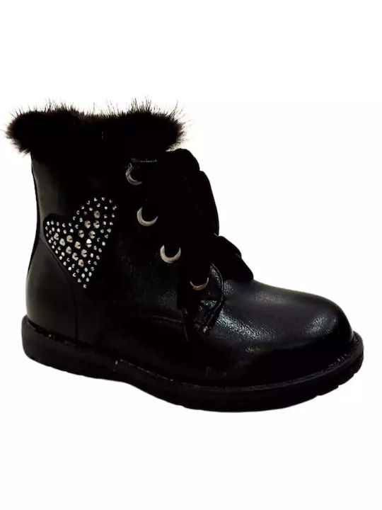 IQ Shoes Kids Combat Boots Black