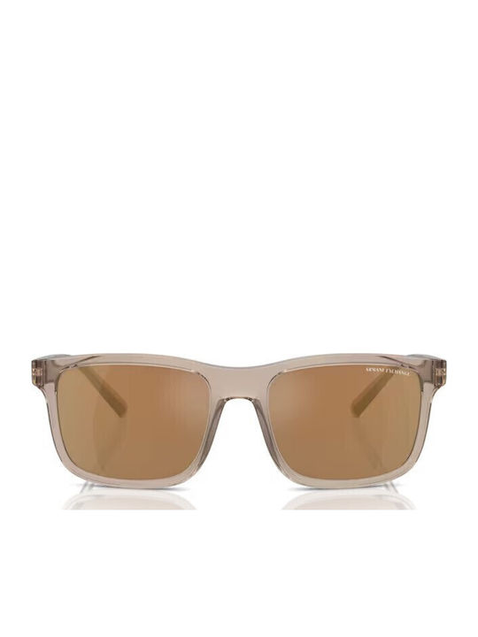 Armani Exchange Unisex Γυαλιά Ηλίου με Καφέ Κοκκάλινο Σκελετό και Καφέ Polarized Καθρέφτη Φακό AX4145S 83445A