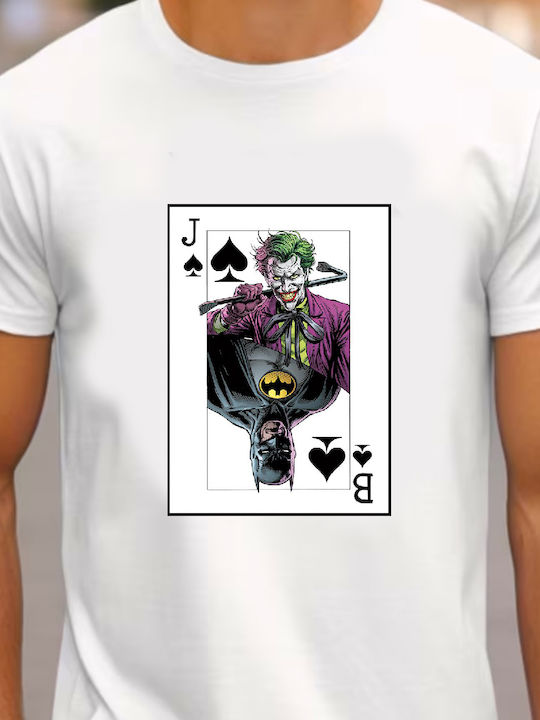Fruit of the Loom Batman Joker Original T-shirt Batman Λευκό Βαμβακερό