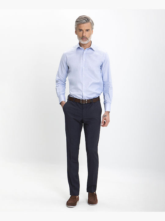 Vardas Men's Trousers in Slim Fit Blue