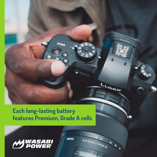 Wasabi Διπλός Φορτιστής Μπαταρίας Συμβατός με Panasonic 610074886587