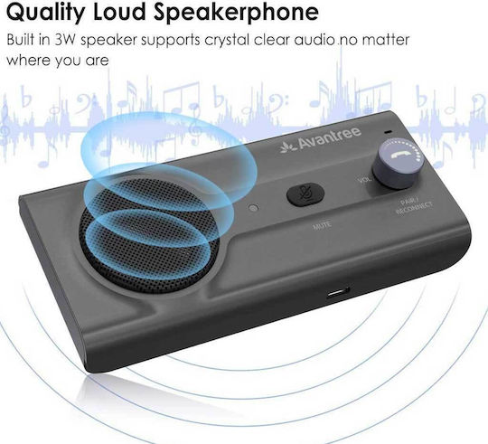 Avantree Bluetooth Autoturism pentru Parbriz (Receptor audio / Multipunct)