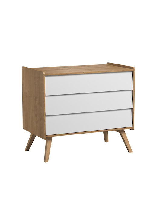 Vox Vintage Oak Nursery Furniture Set with Bed & Nursery Drawer Beige / White