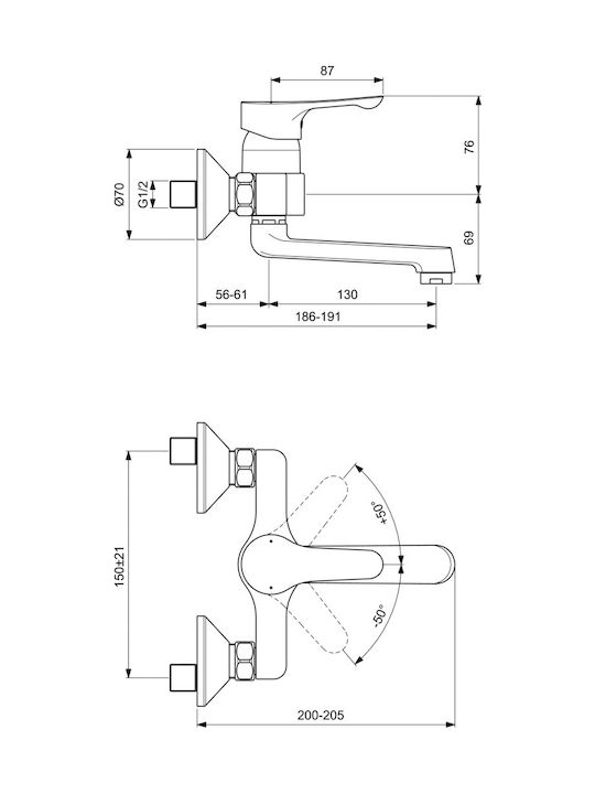 Ideal Standard Alpha Миксер Батерия Баня