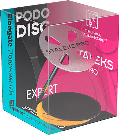 Staleks Pro Set Nail Drill Inox Bit with Pododisc Head 25mm