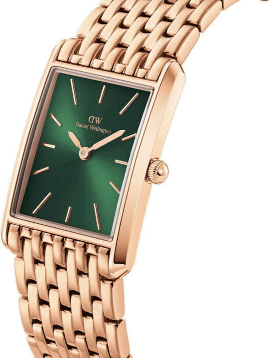 Daniel Wellington Дамски Часовник 22мм Кварцов С Розово Златна Метална Верижка