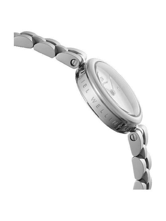 Daniel Wellington Lumine Crystals Women's Watch with Silver Metal Bracelet