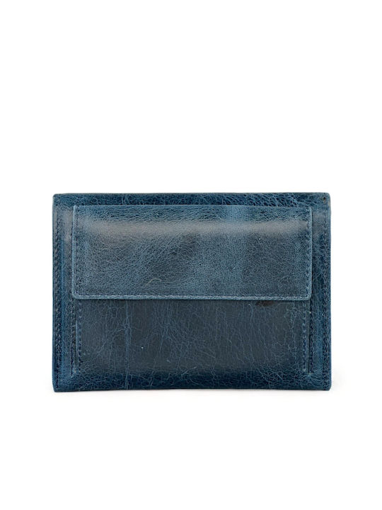 Forest Large Leather Women's Wallet Blue