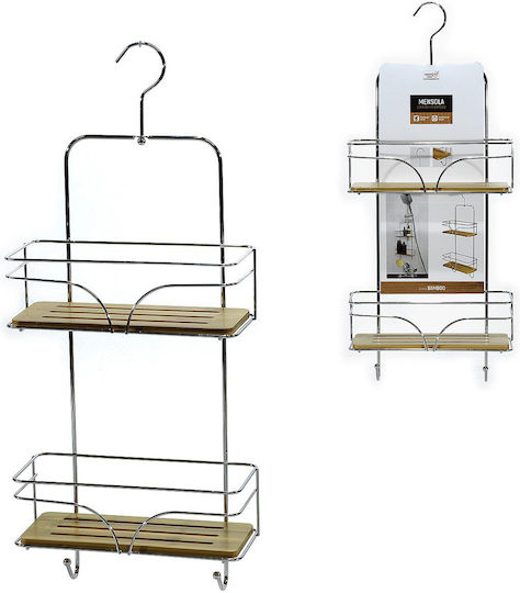 ArteLibre Montat pe perete Raft de Baie Metalic 26x11x62cm