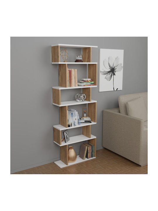 Bookcase Iolmi Oak-white 60x19.5x160cm