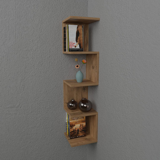 Ράφι Τοίχου Zigzag Oak 25x25x109εκ.