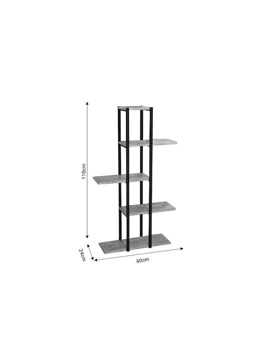 Ploko Bookcase Anthracite 60x24x110cm