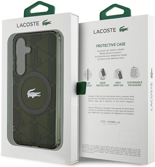Lacoste Blend Monogram MagSafe Back Cover Plastic Khaki (Galaxy S24)