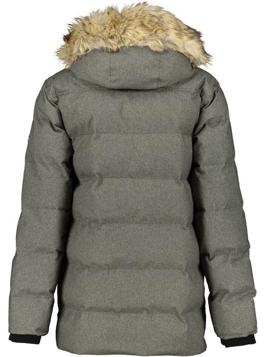 Five Seasons Geacă pentru bărbați de iarnă Parka Impermeabil și rezistent la vânt Charcoal