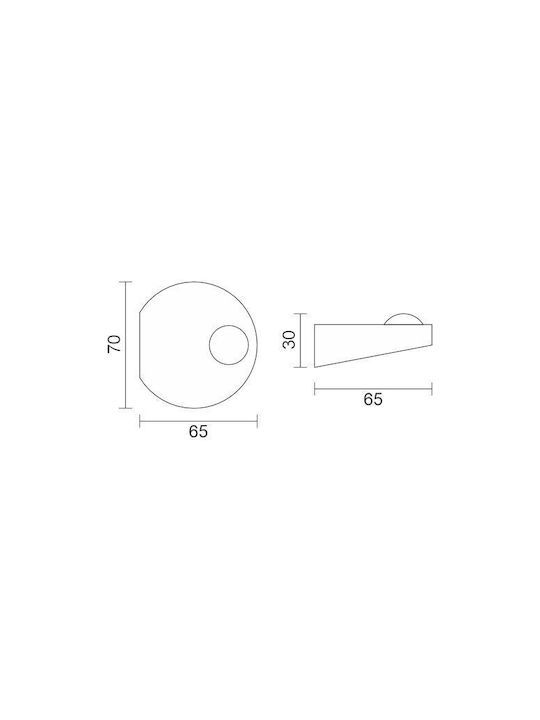 Spot Light Wall-Mounted Outdoor Light LED IP54 2W with Warm White Light Double Beam