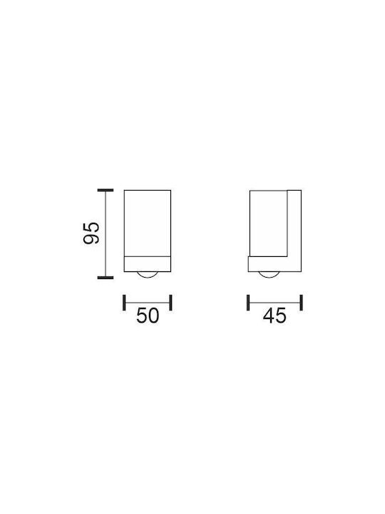 Spot Light Wall-Mounted Outdoor Light LED IP44 3W with Natural White Light Double Beam