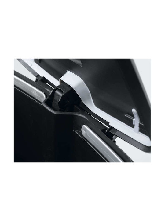Curver Metallic Waste Bin with Pedal Silver 50L