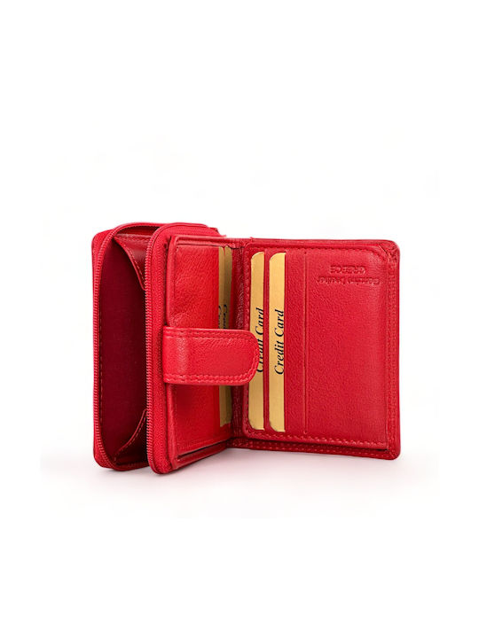 Small Leather Women's Wallet Red