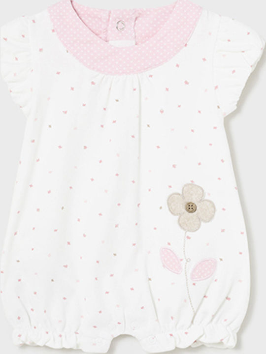 Mayoral Baby Bodysuit Set Short-Sleeved Pink 2pcs