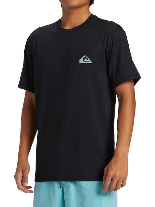 Quiksilver Kurzärmelig Sonnenschutzshirt Schwarz