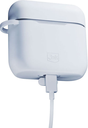 3MK Θήκη Σιλικόνης σε Λευκό χρώμα για Apple AirPods