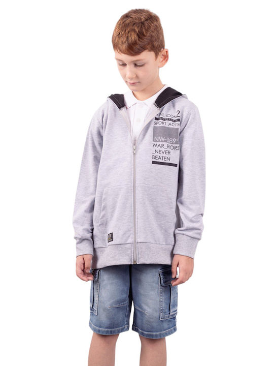 Hashtag Kids Cardigan with Hood grey