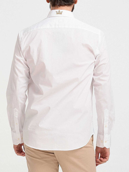 La Martina Men's Shirt Long Sleeve Cotton White