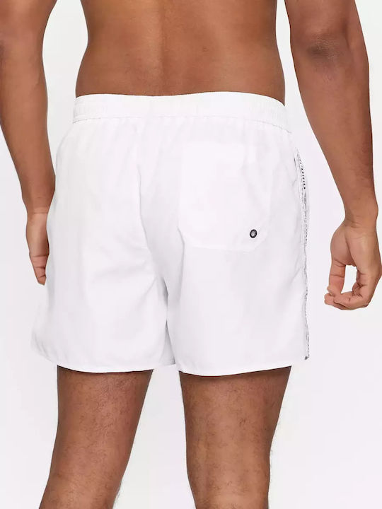 Emporio Armani Herren Badebekleidung Shorts Weiß mit Mustern